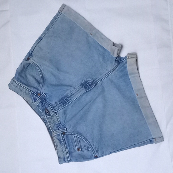 MADE IN USA Levi's Orange Tab 954 100% Cotton Distressed Denim Shorts *VINTAGE* - Picture 15 of 16